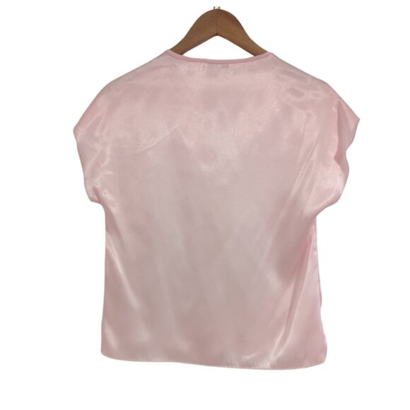 Tash + Sophie Light Pink Satin V-Neck Blouse Women’s XS NWOT - Picture 4 of 5